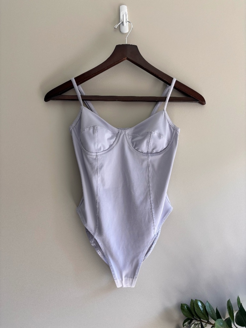 Aritzia TNA Claudia Bustier Bodysuit Lilac Lavender Size Small